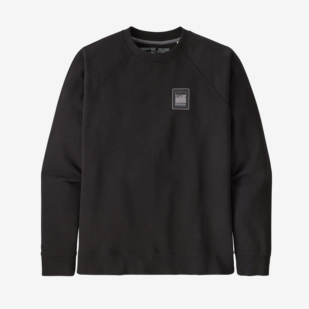 Patagonia Felpa girocollo uomo Men's Alpine Icon Regenerative Organic Cotton Crew Sweatshirt Black Nero