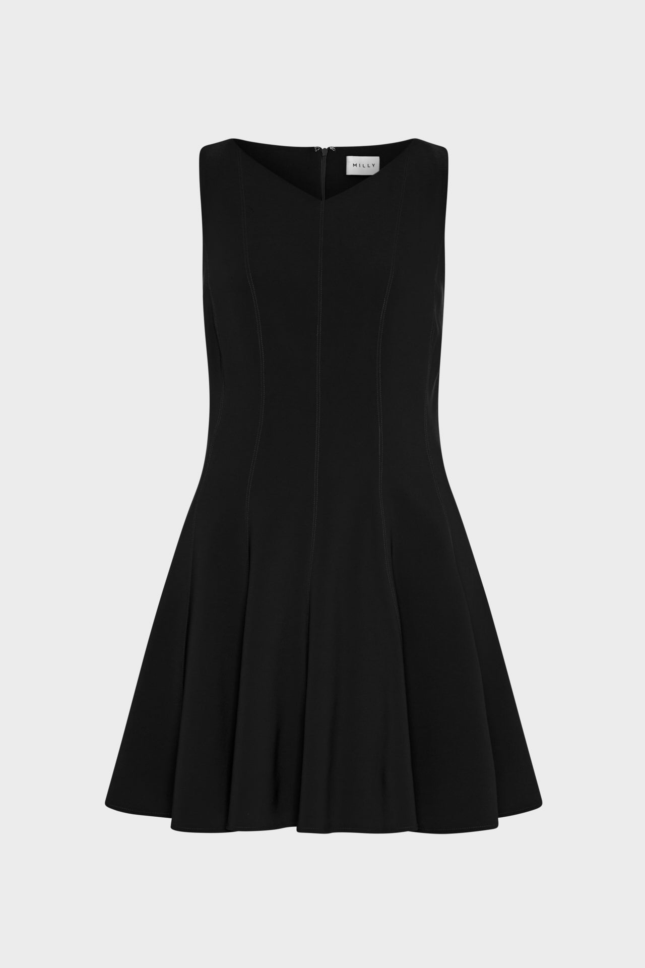 Sleeveless Stretch Cady Fit And Flare