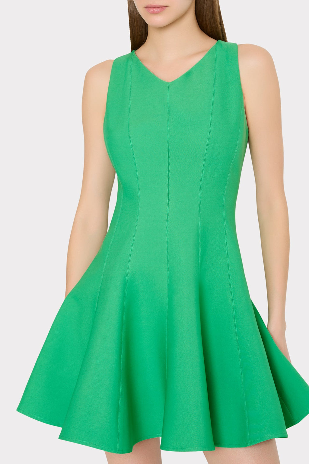 Sleeveless Stretch Cady Fit And Flare