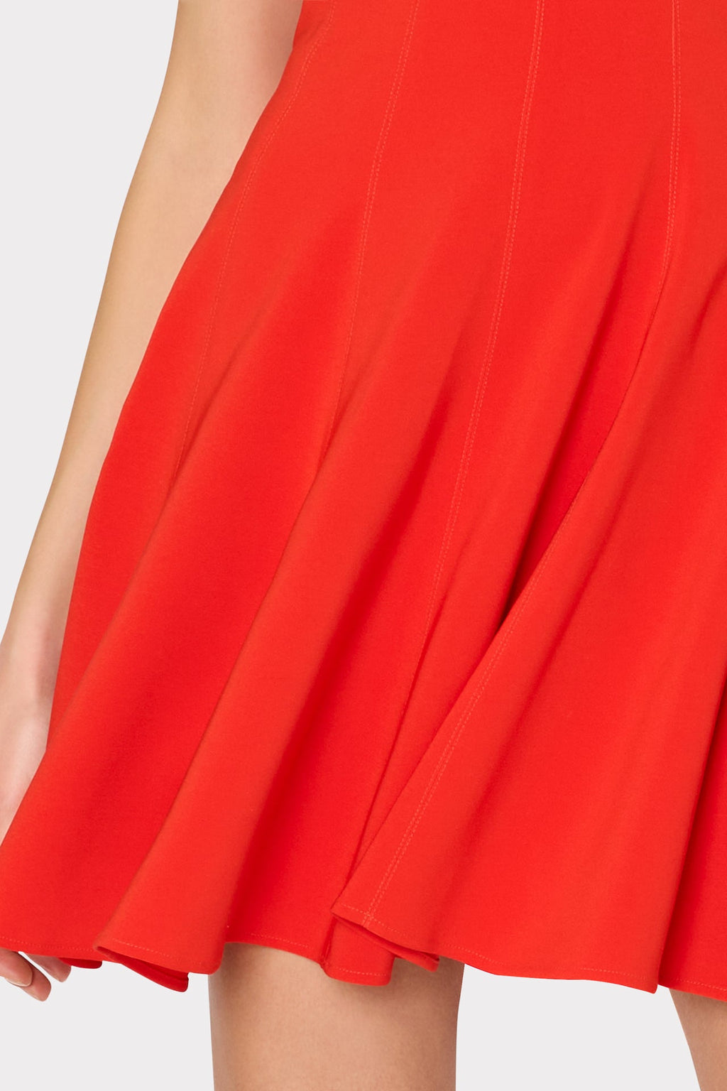 Sleeveless Stretch Cady Fit And Flare