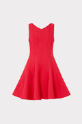 Sleeveless Stretch Cady Fit And Flare