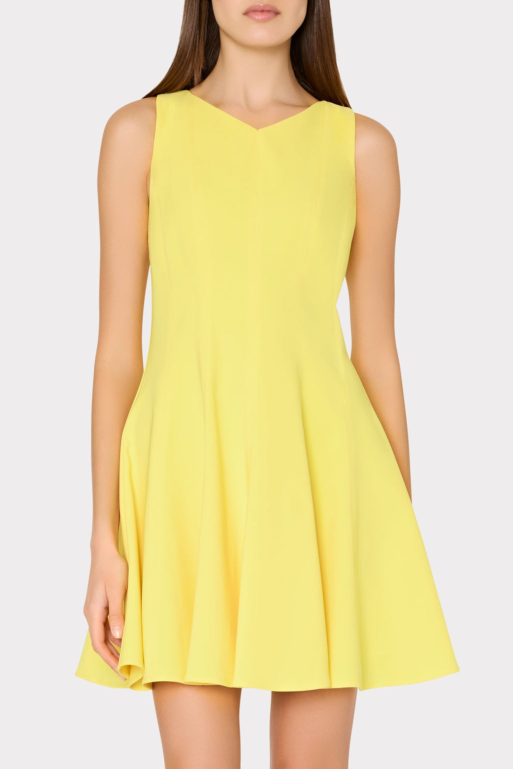 Sleeveless Stretch Cady Fit And Flare
