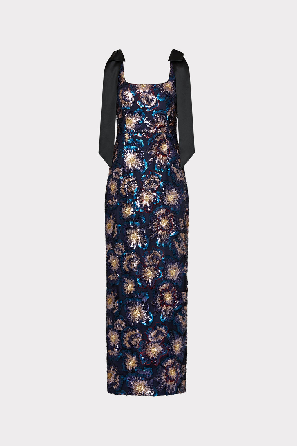 Kyle Satin Bow Column Dress