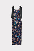 Kyle Satin Bow Column Dress