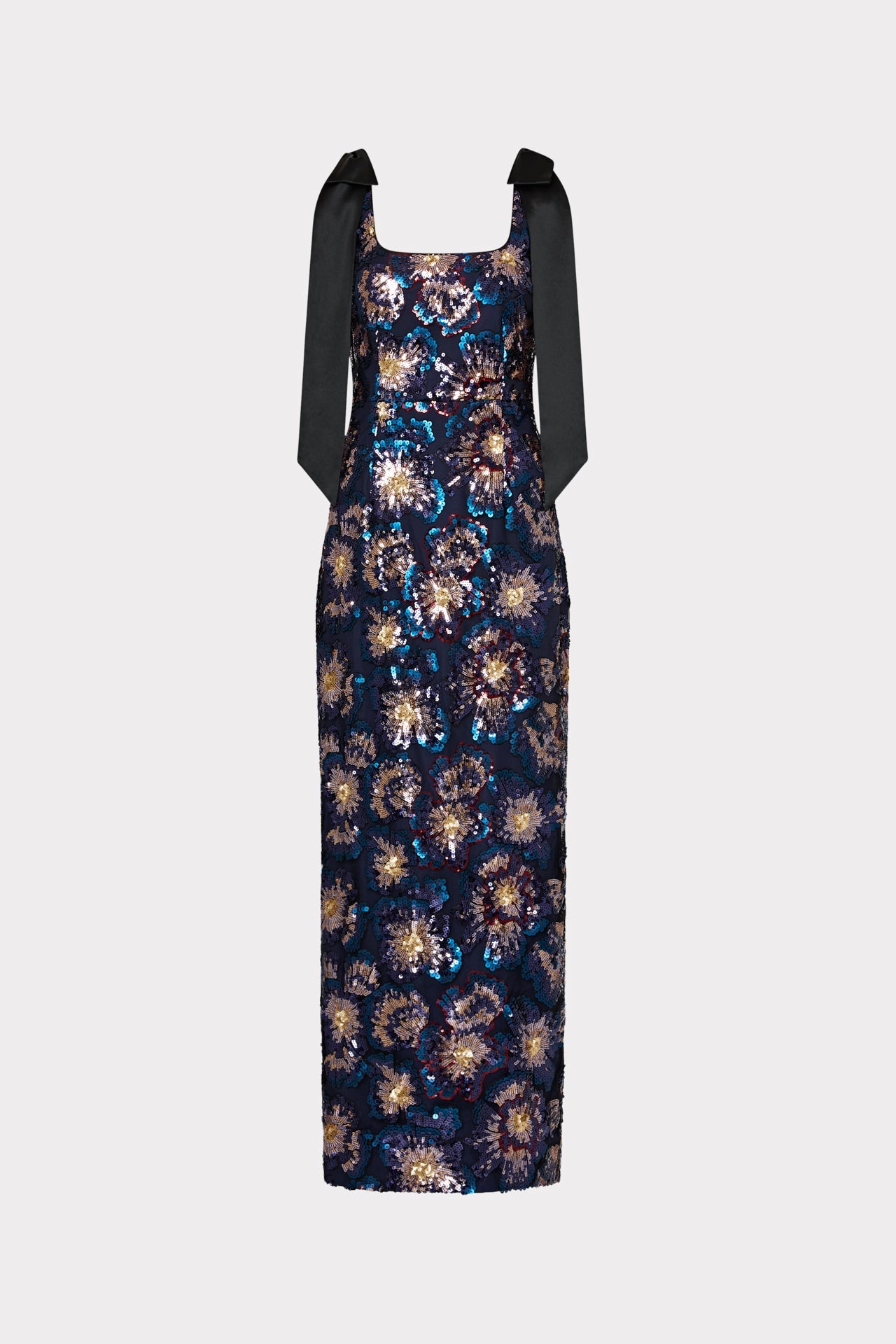Kyle Satin Bow Column Dress