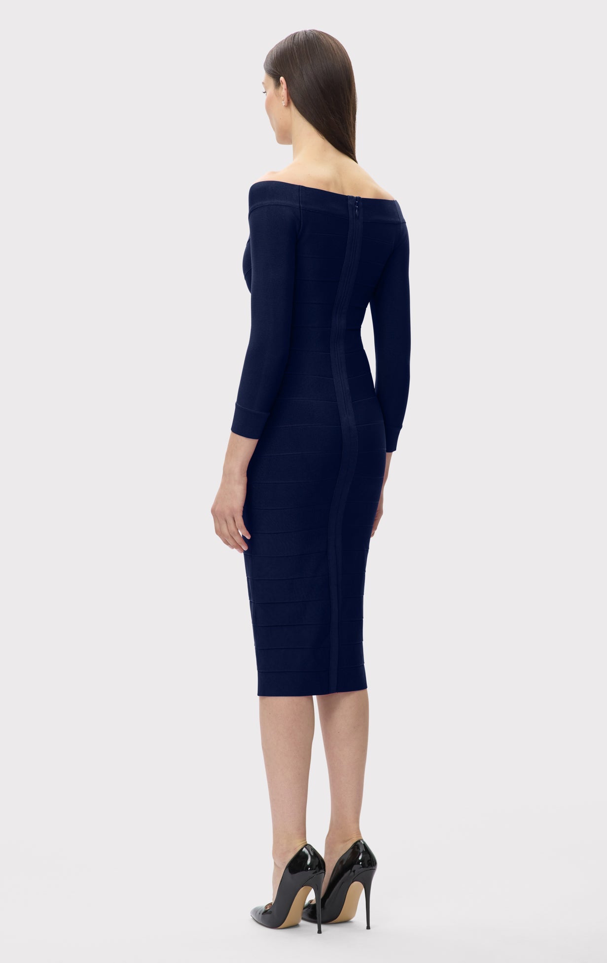 ICON SCOOP NECK MIDI DRESS