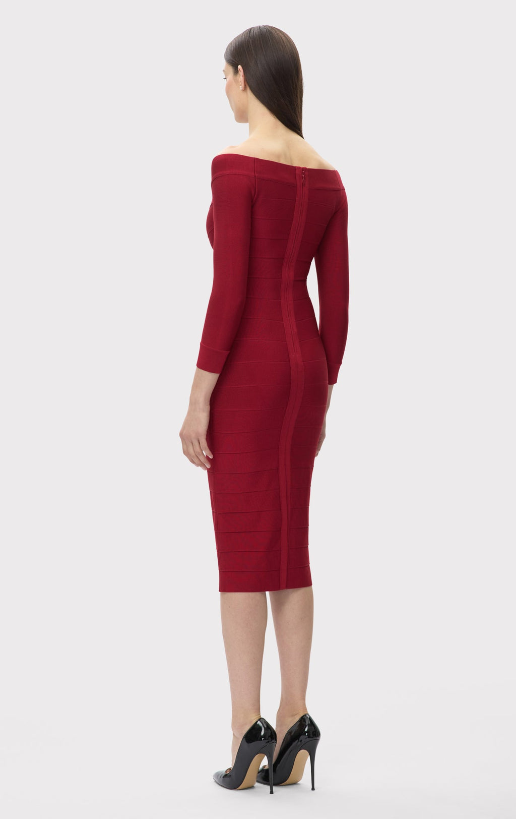 ICON SCOOP NECK MIDI DRESS