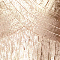 V NECK FOIL FRINGED MIDI DRESS
