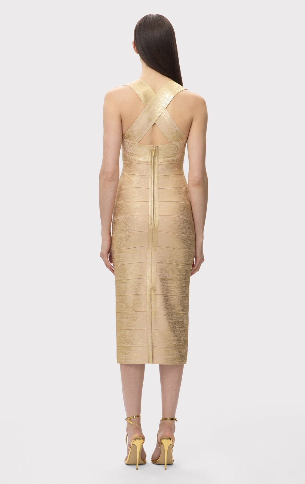 THE METALLIC SANDRA DRESS