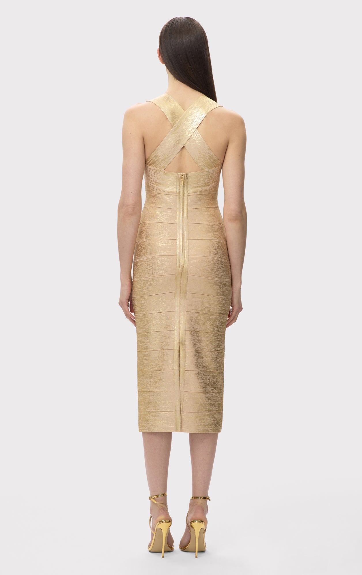 THE METALLIC SANDRA DRESS