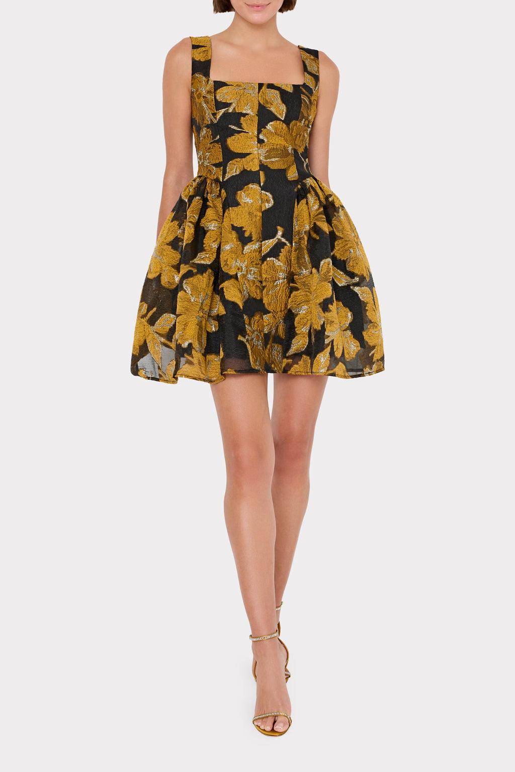 Erin Sleeveless Brocade Mini Dress
