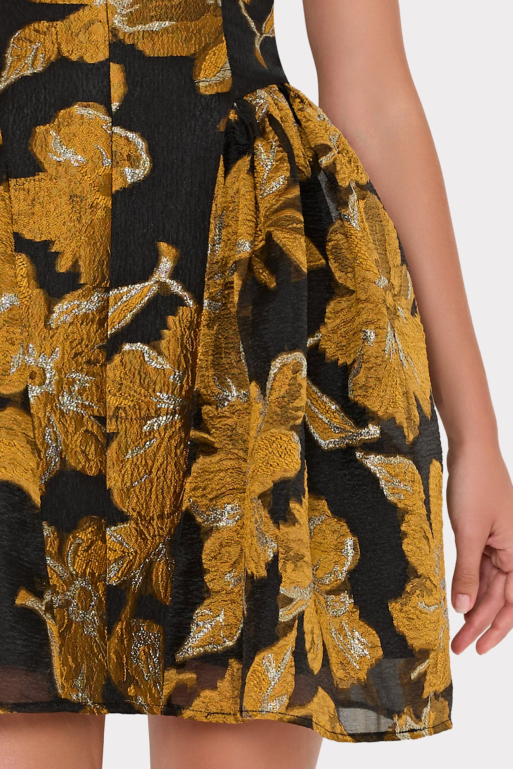 Erin Sleeveless Brocade Mini Dress