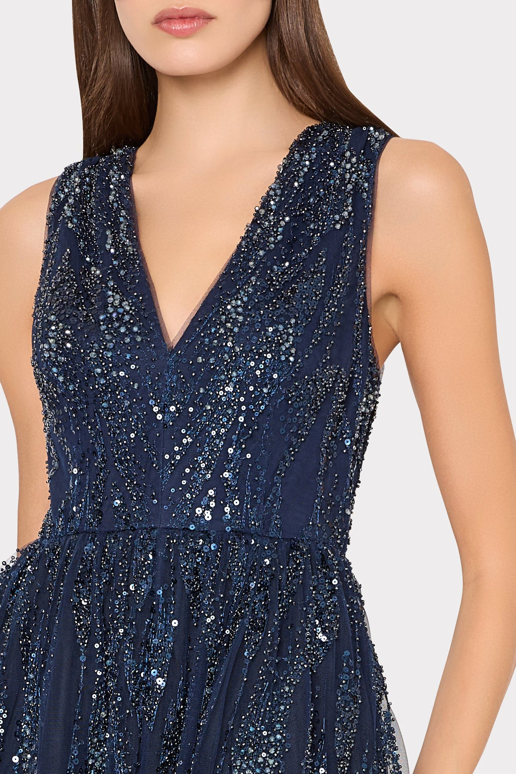 Tinsley Embroidered V-Neck Dress