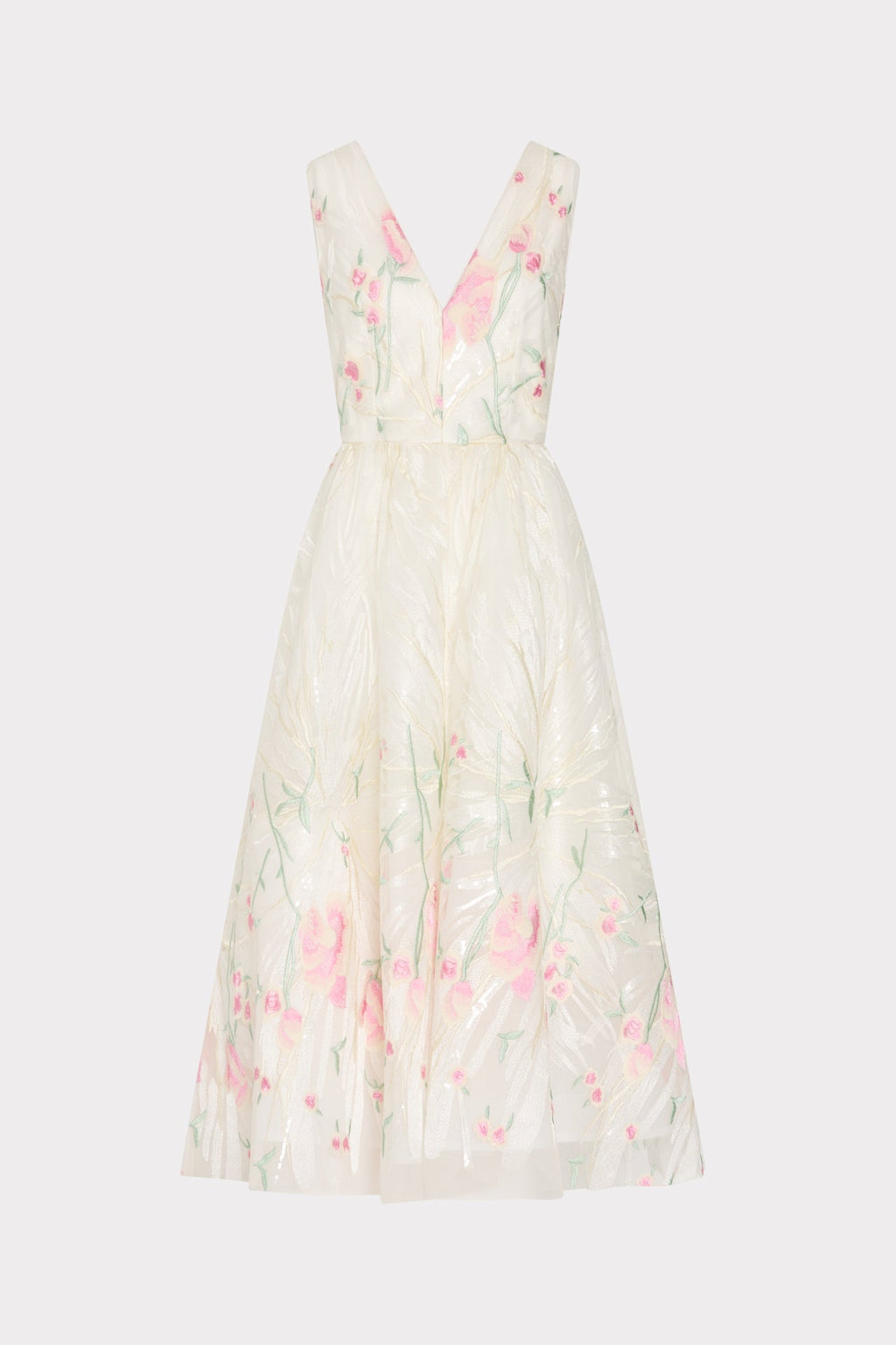 Tinsley Embroidered V-Neck Dress
