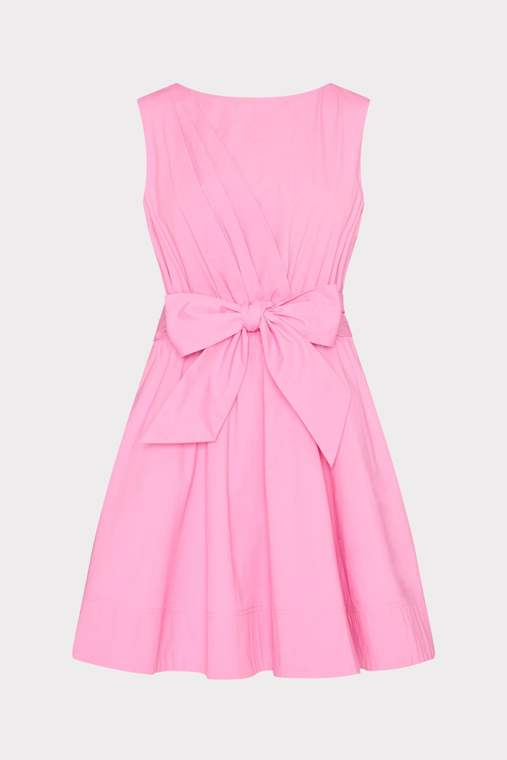 Draped Poplin Sleeveless Mini Dress