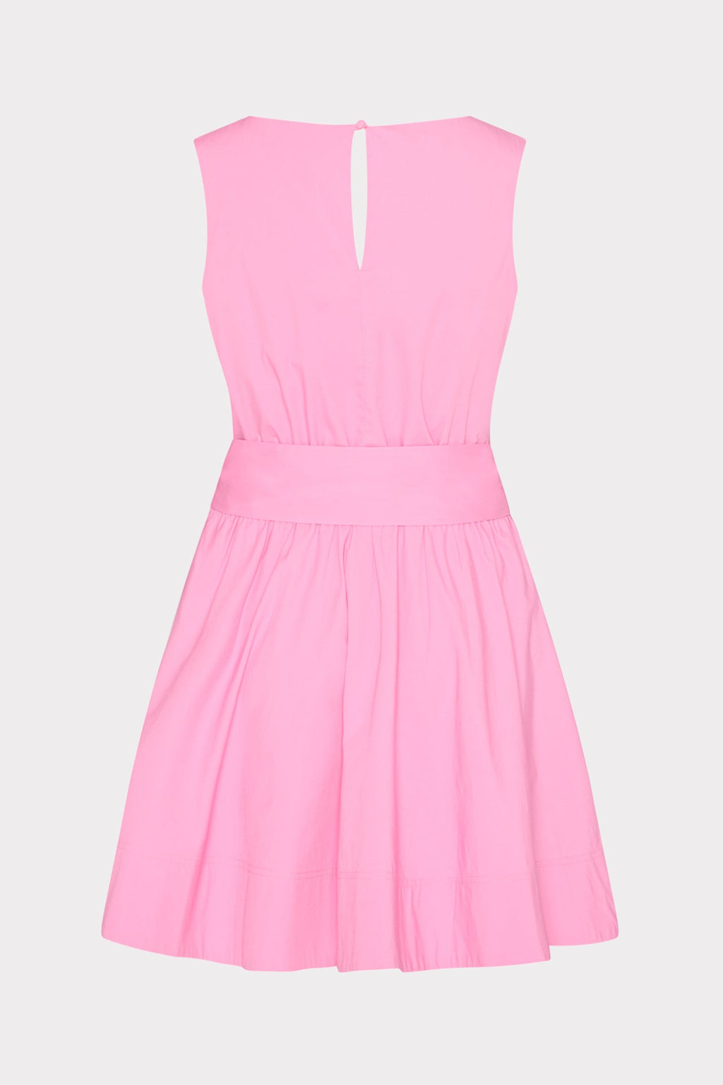Draped Poplin Sleeveless Mini Dress