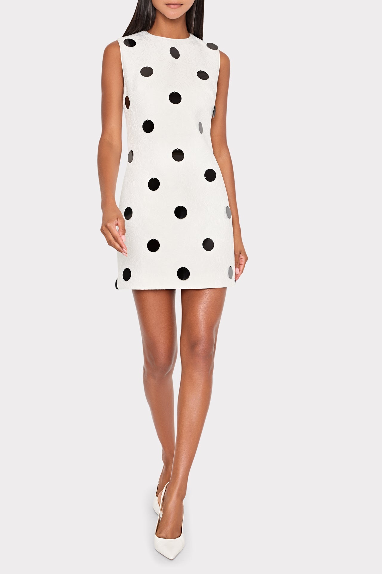 Ivette Polka Dot Pailette Mini Dress