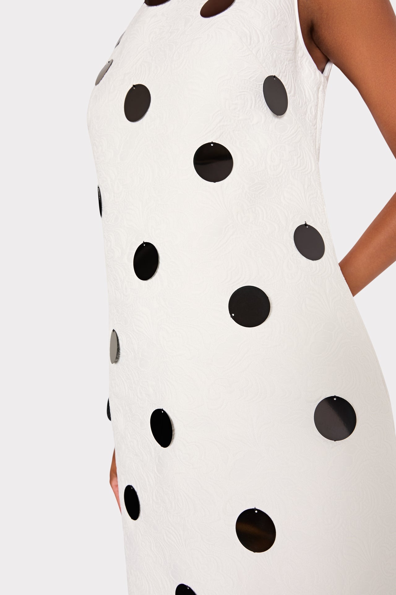 Ivette Polka Dot Pailette Mini Dress