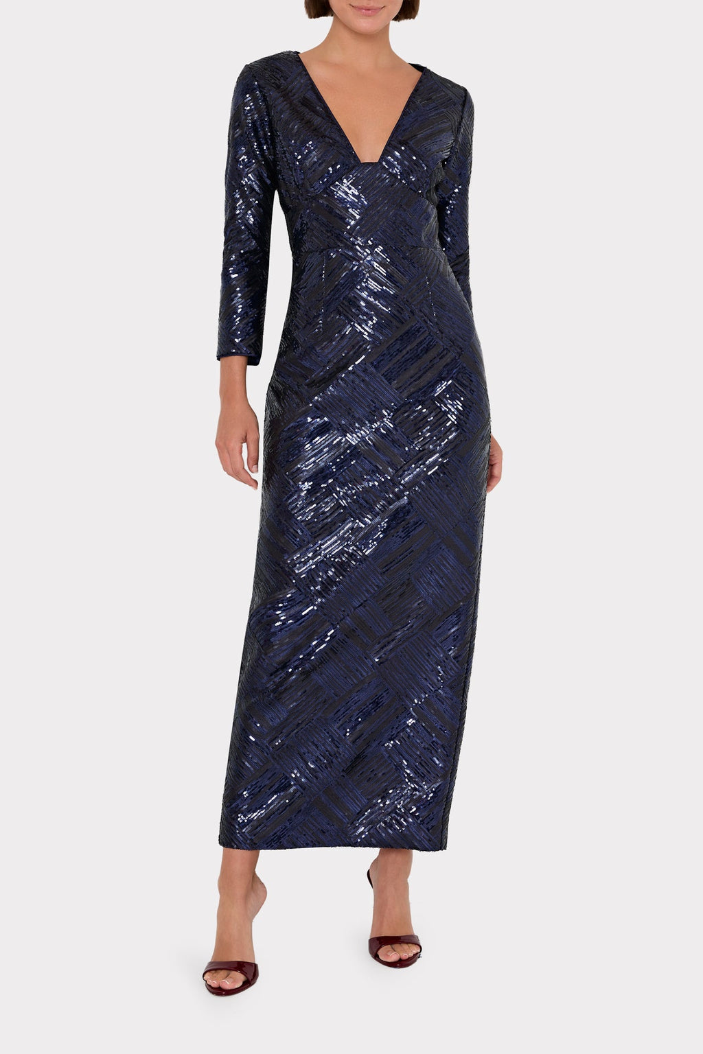 Jenna Long Sleeve Beaded Gown