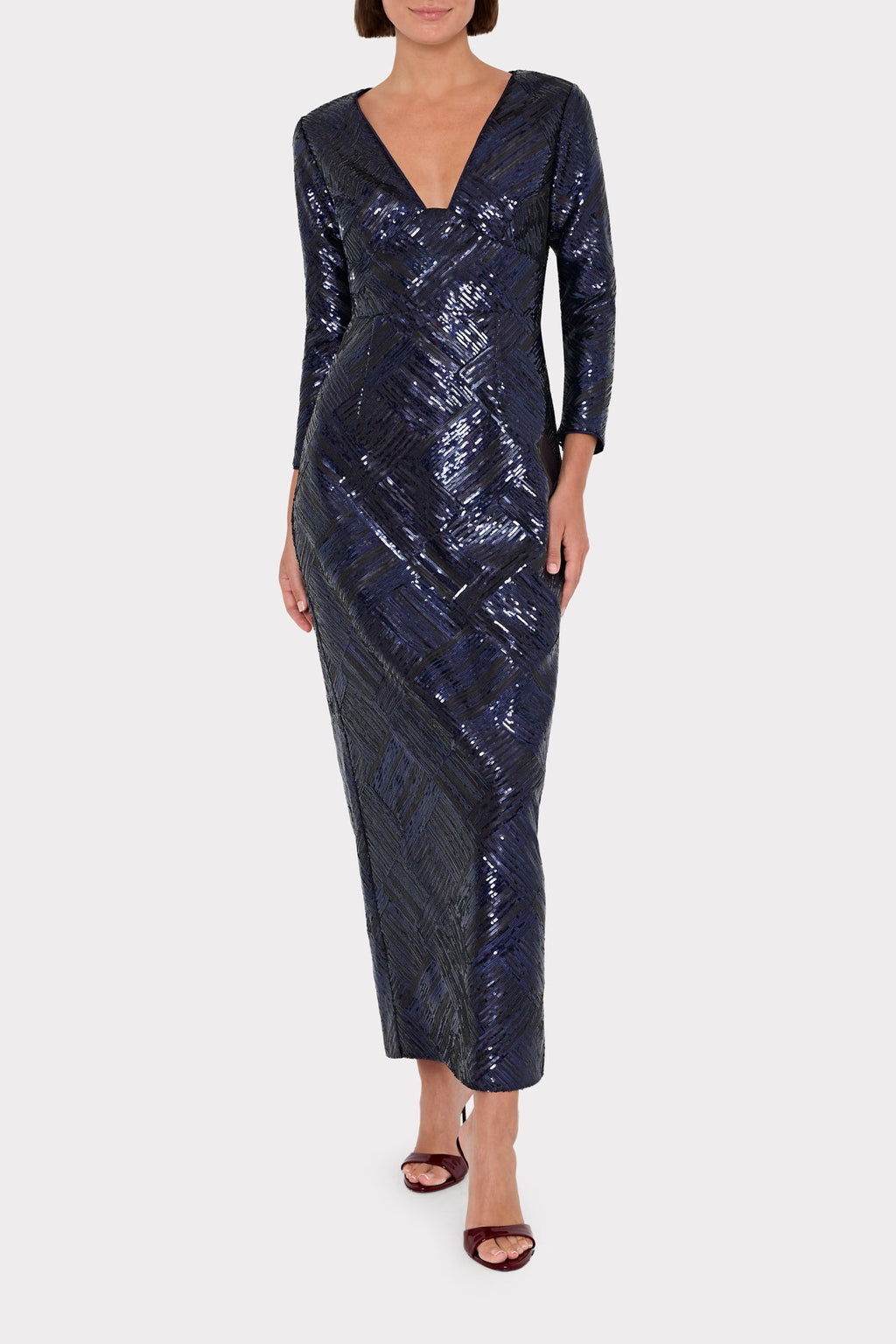 Jenna Long Sleeve Beaded Gown