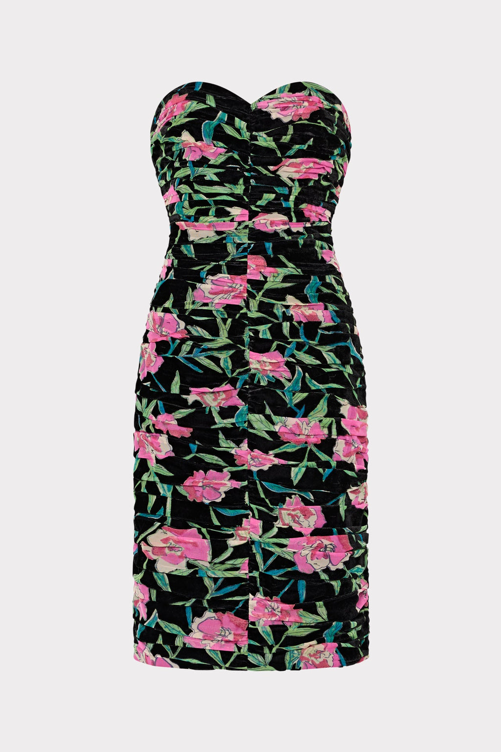 Chloe Burnout Velvet Ruched Midi Dress