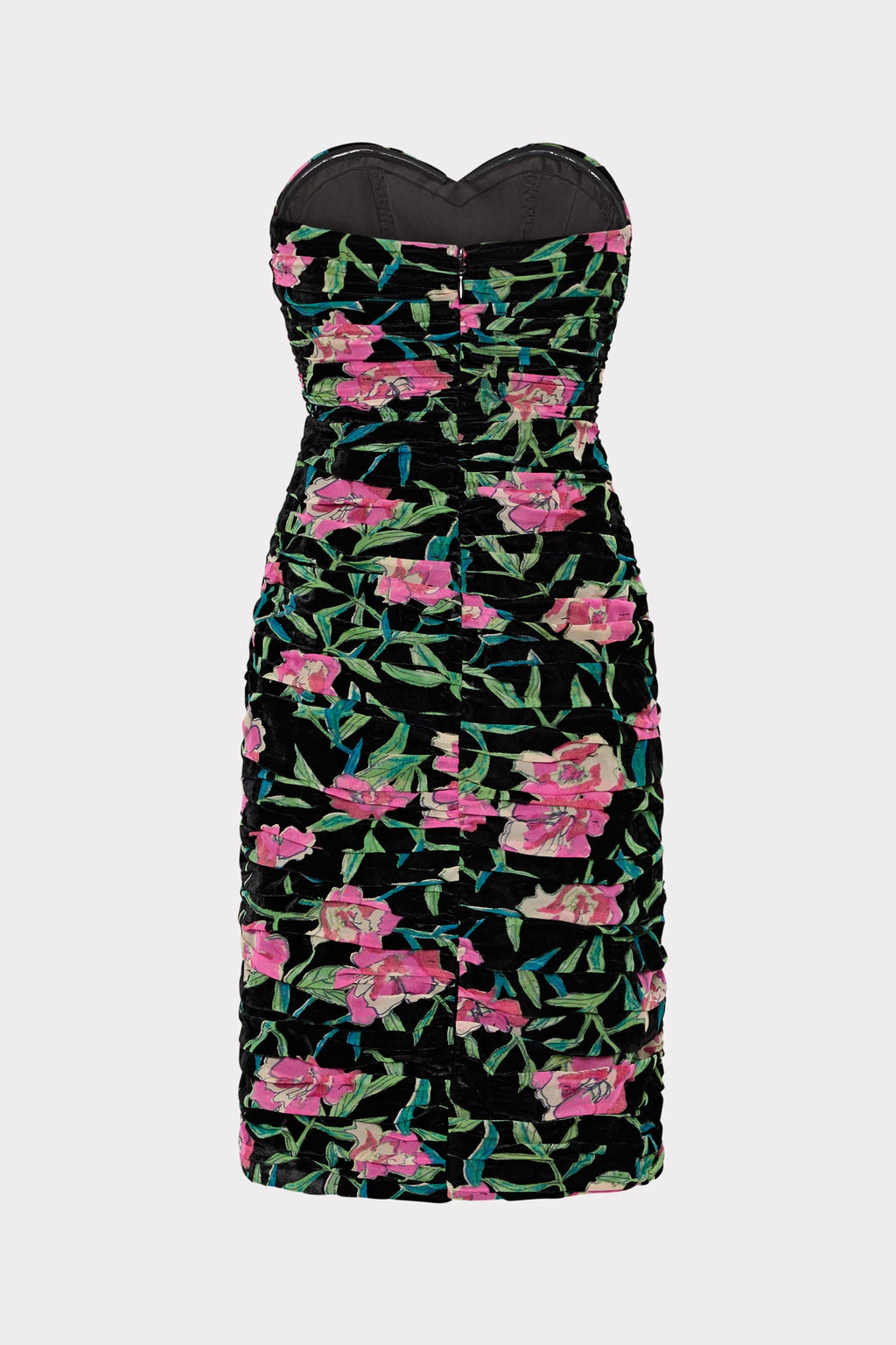 Chloe Burnout Velvet Ruched Midi Dress