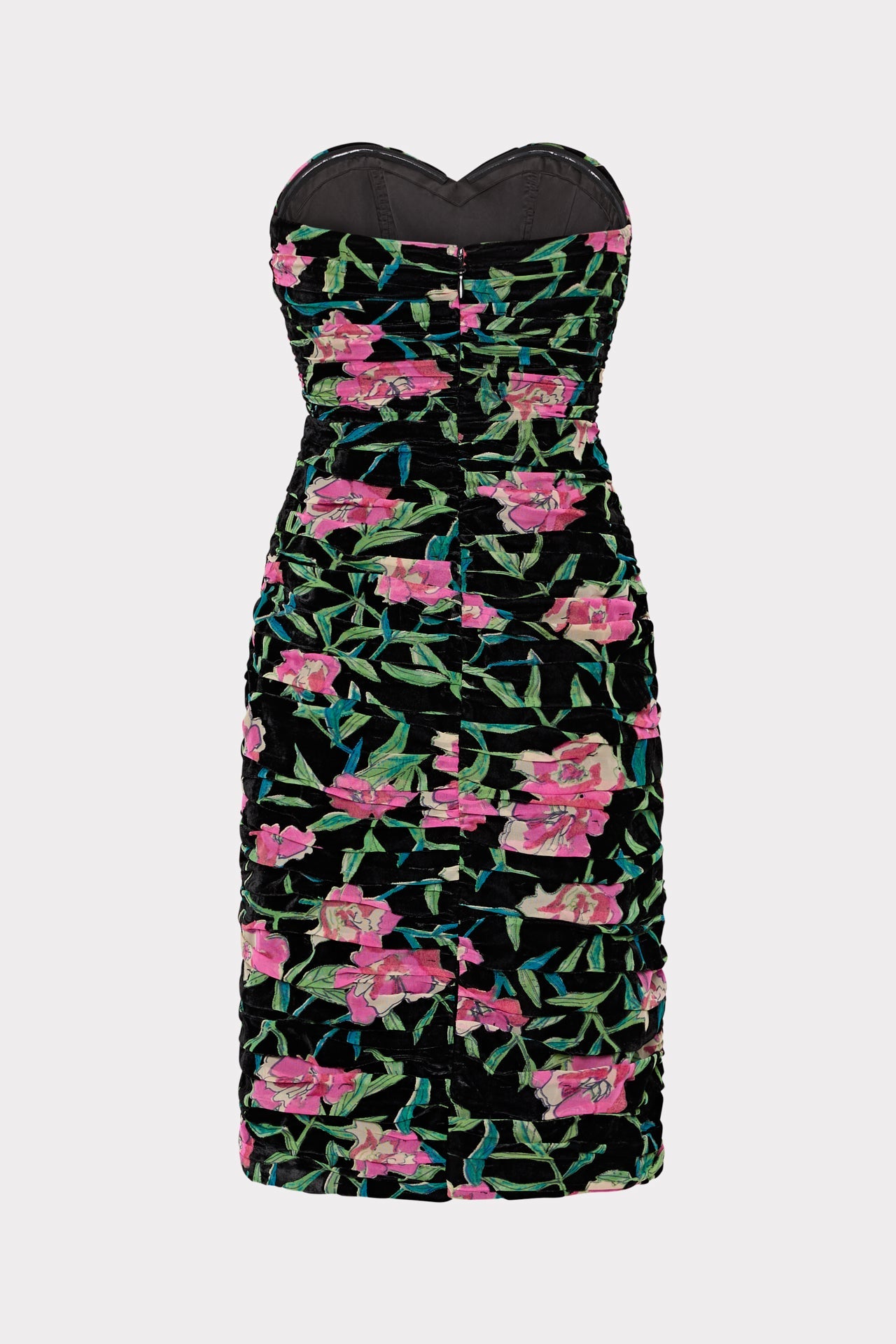 Chloe Burnout Velvet Ruched Midi Dress
