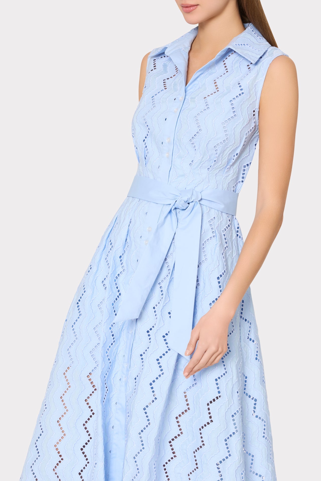 Leya Eyelet Midi Dress