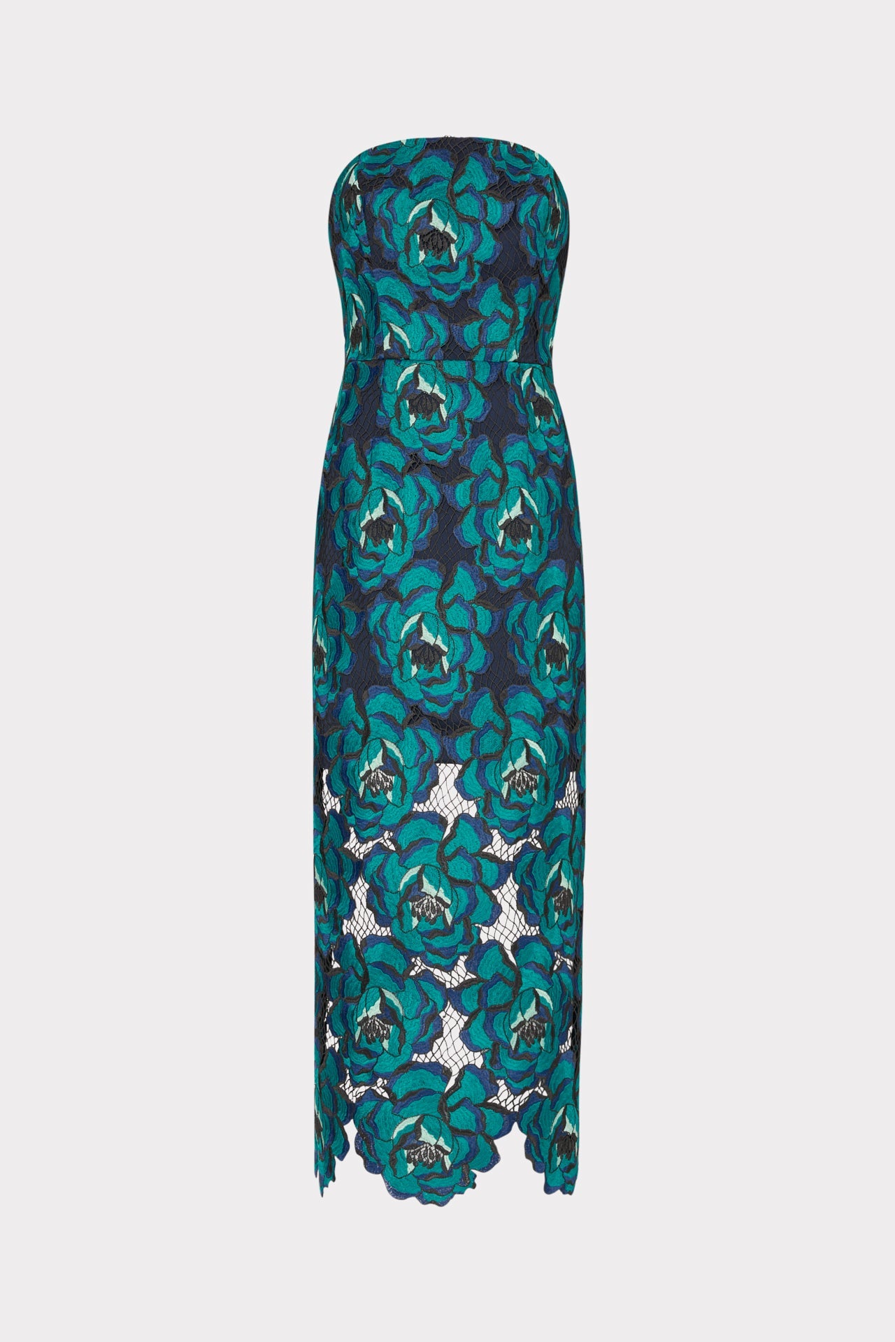 Kait Blue Bloom Midi Dress
