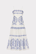 Lela Embroidered Midi Dress
