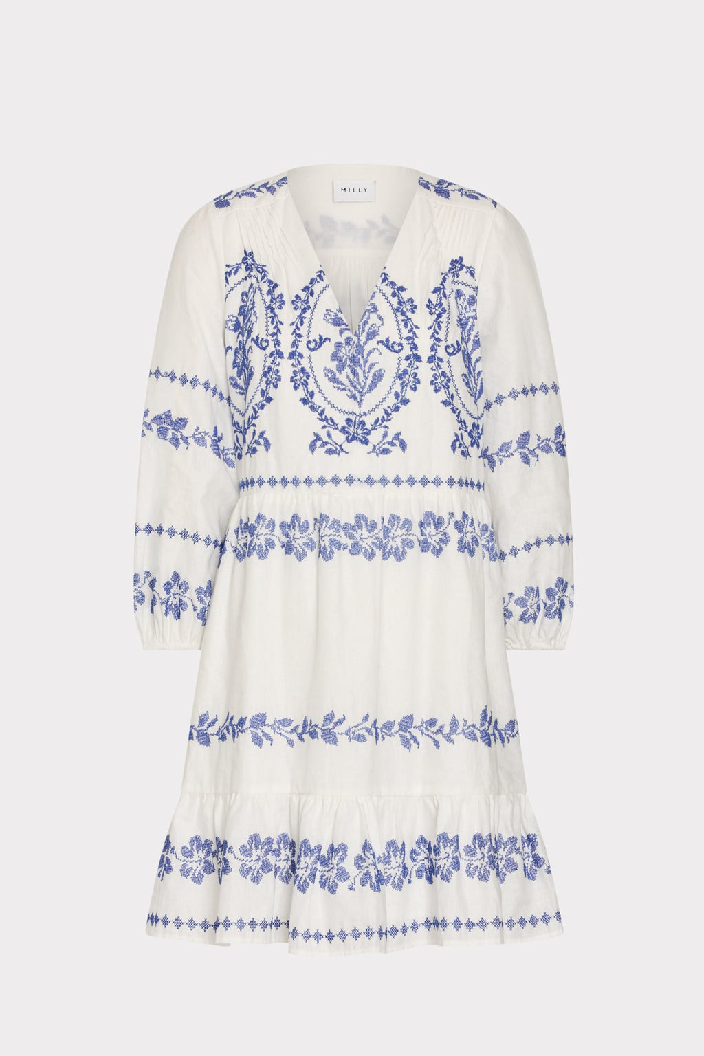 Lene Embroidered Mini Dress