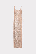 Tatum Stretch Shimmer Sequins Scoop Neck Dress