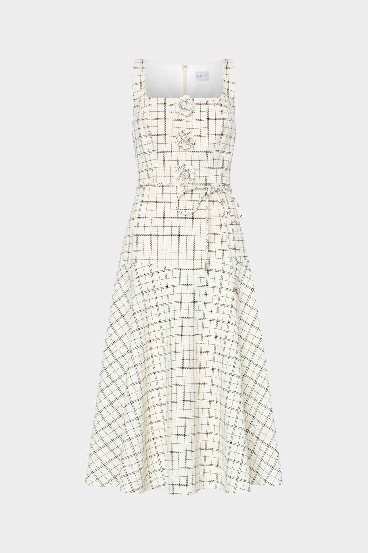 Mira Plaid Midi Dress