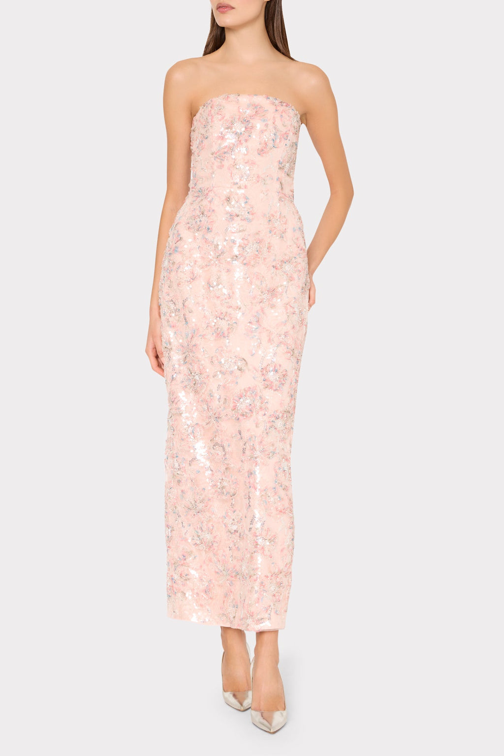 Jasmine Sequins Strapless Dress