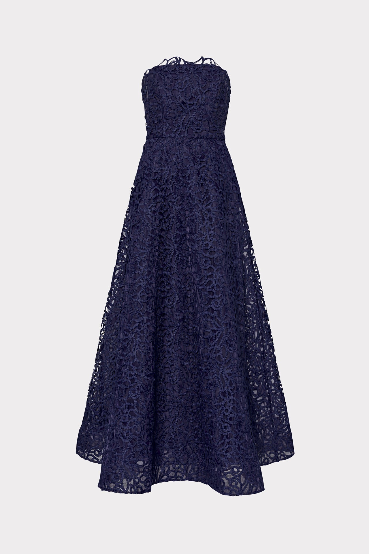 Sonja Curled Lace Gown