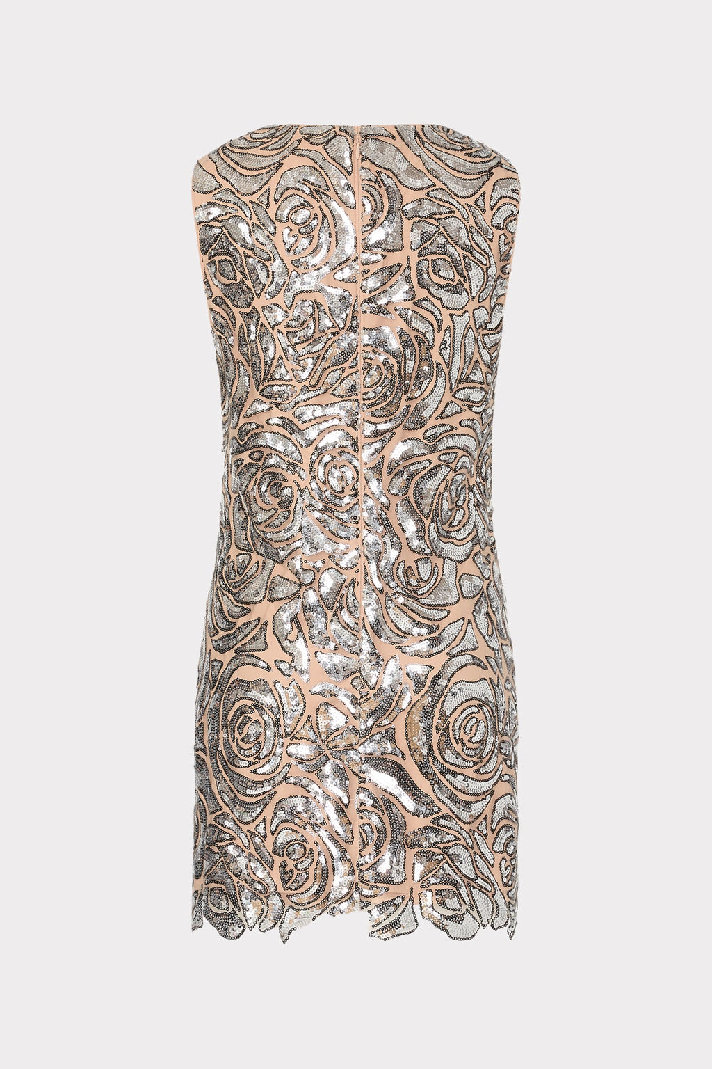 Ivette Rose Sequins Shift Mini Dress