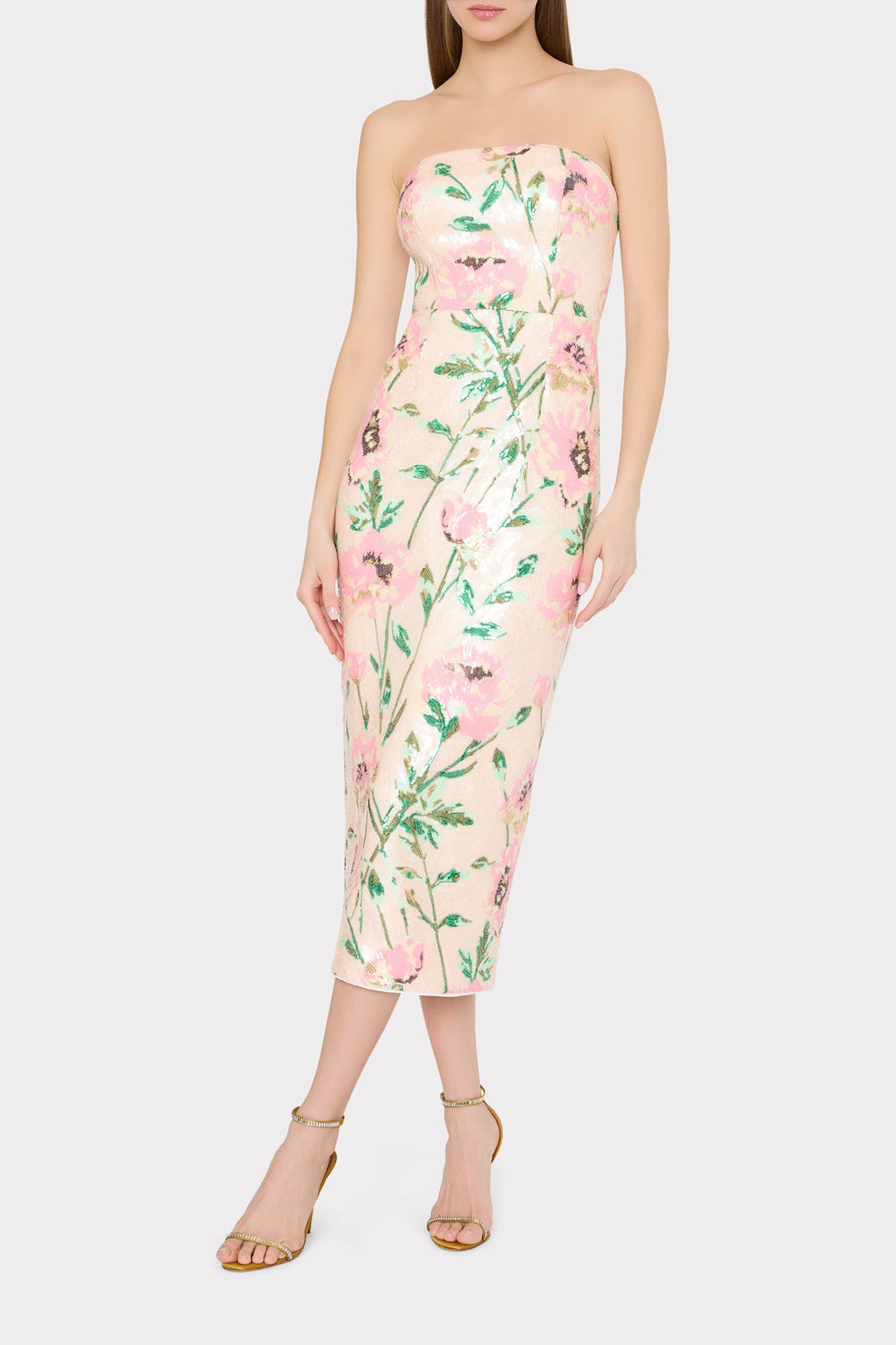 Kait Floral Sequins Dress