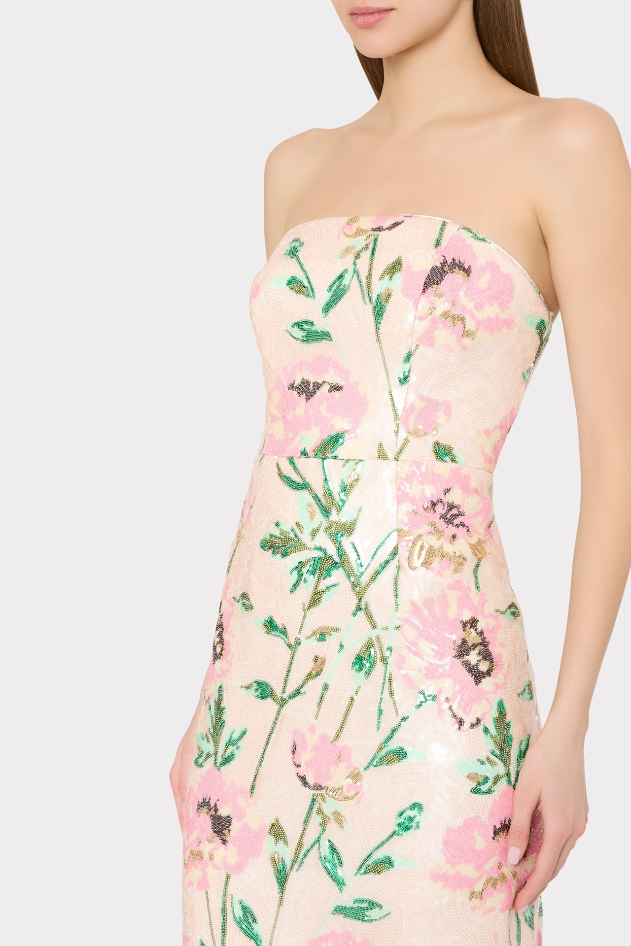 Kait Floral Sequins Dress