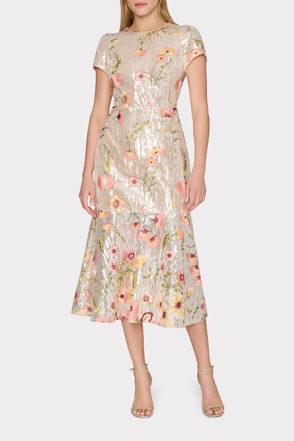 Tahlia Floral Sequins Embroidery Dress