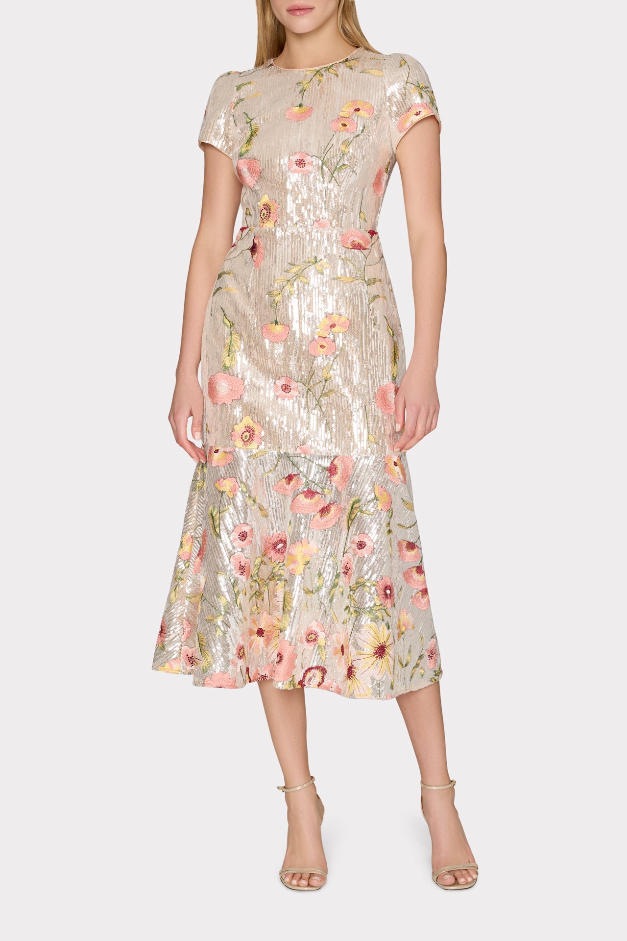 Tahlia Floral Sequins Embroidery Dress