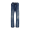 Khaite Blue Cotton High-Waisted Jean