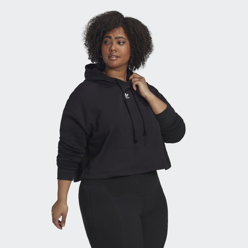 Women's adidas Adicolor Essentials Crop Fleece Hoodie (Plus Size)