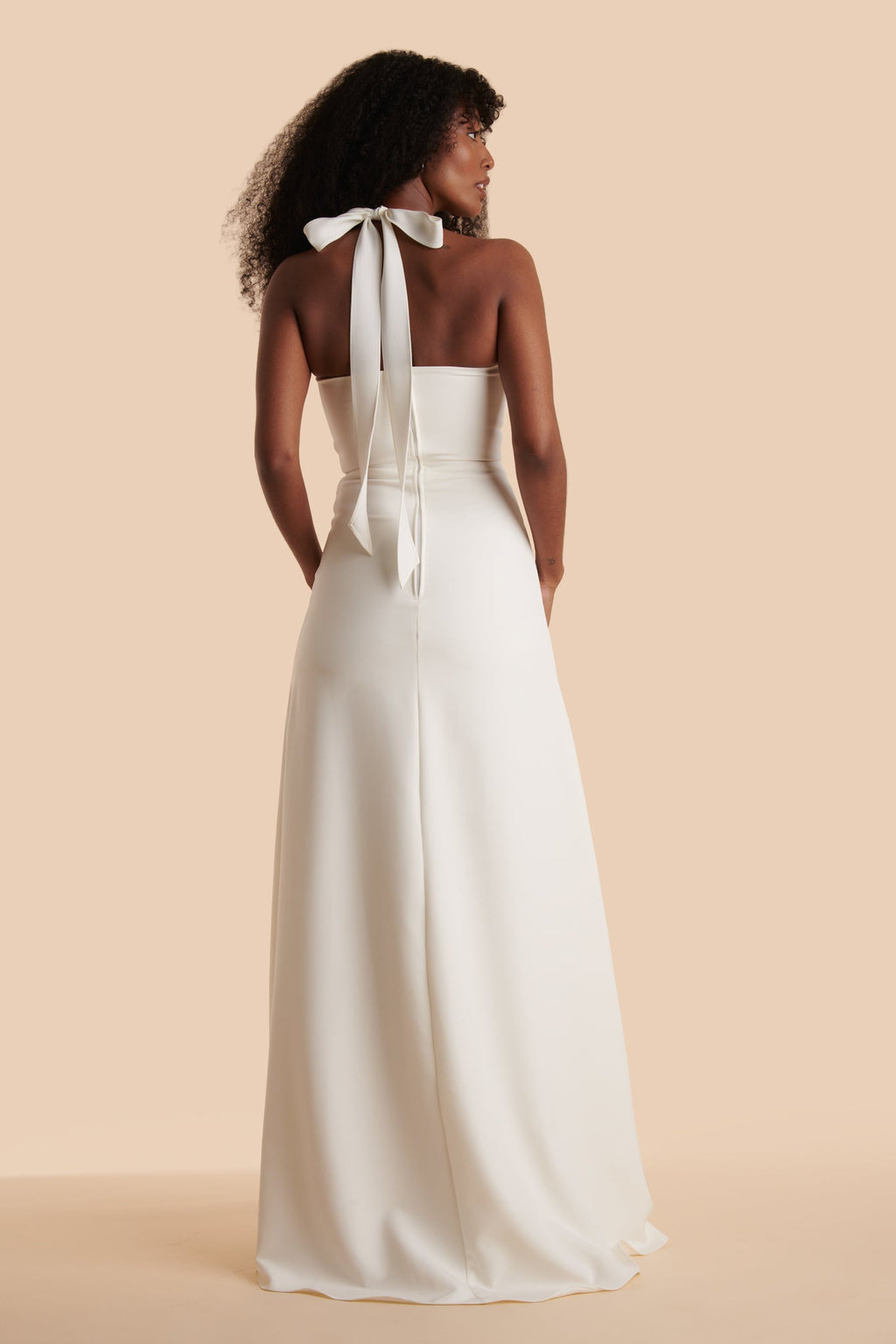 Denisia Ivory | Bridal Maxi Dress with Train and Slit by Arti Gogna