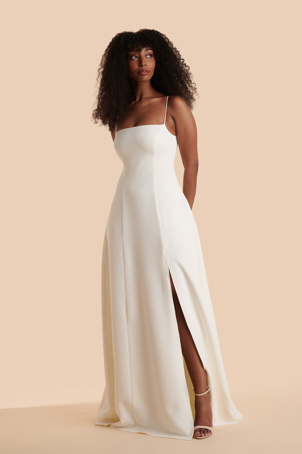 Estella Ivory | Maxi A-line Dress with Slit by Arti Gogna