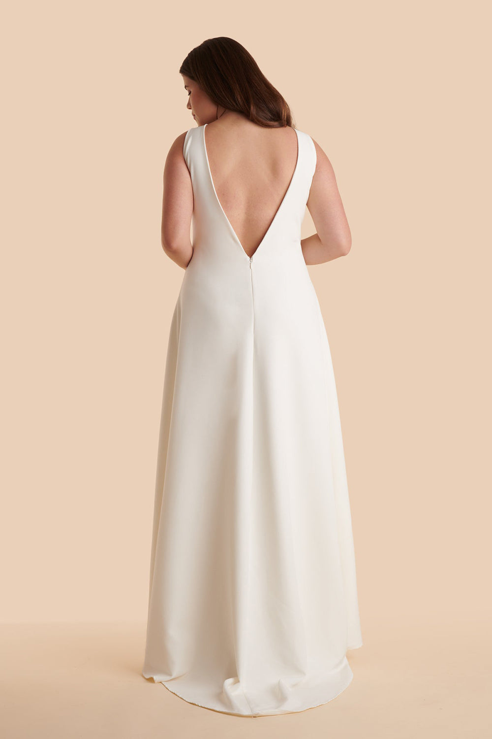 Elenova White | High Neck Wedding Gown with Train and Slit by Arti Gogna