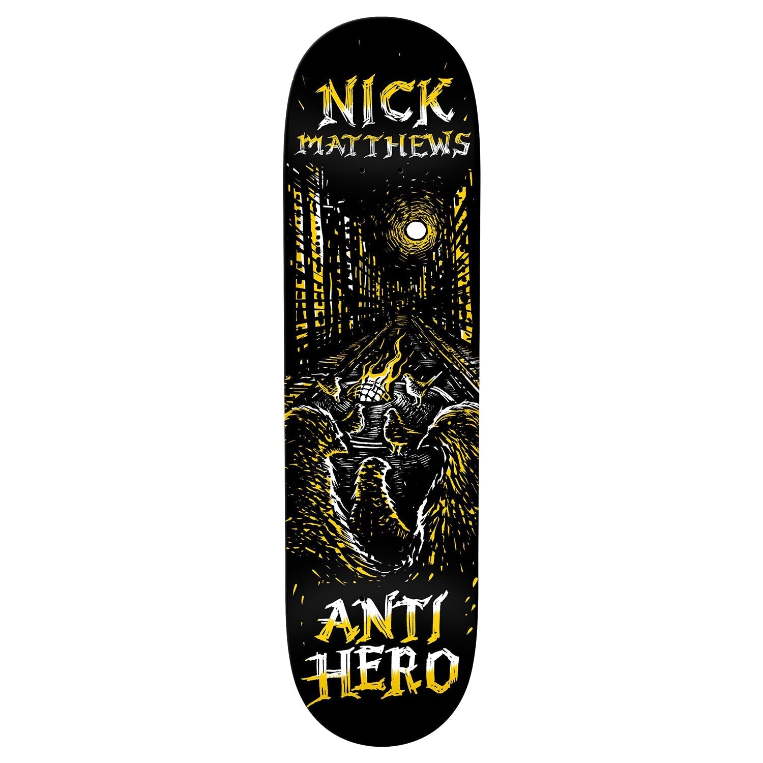 Anti Hero Skateboard Deck Nick Matthews Fireside 8.5" x 32.18"