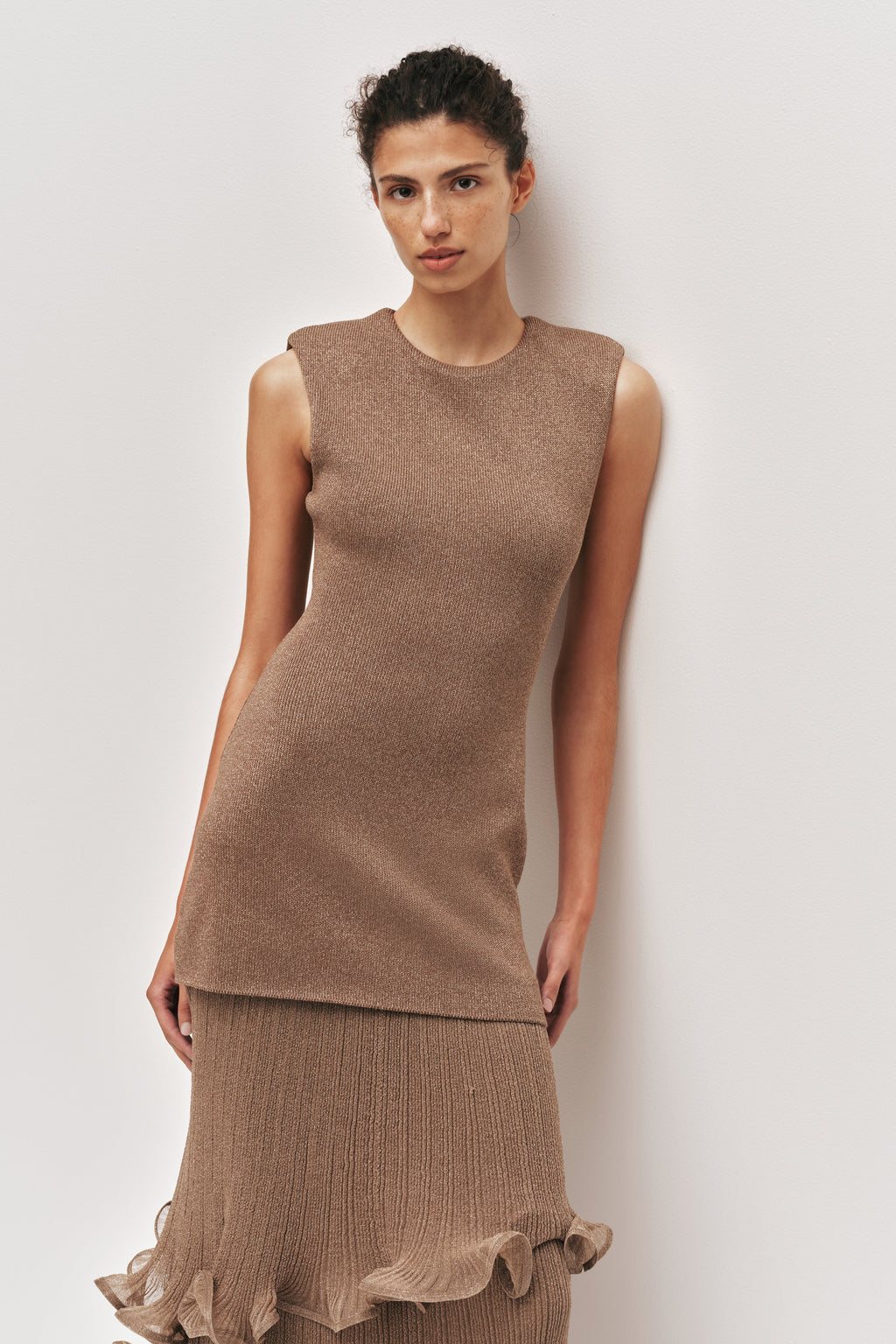 Ciela Ruffle Knit Maxi Dress