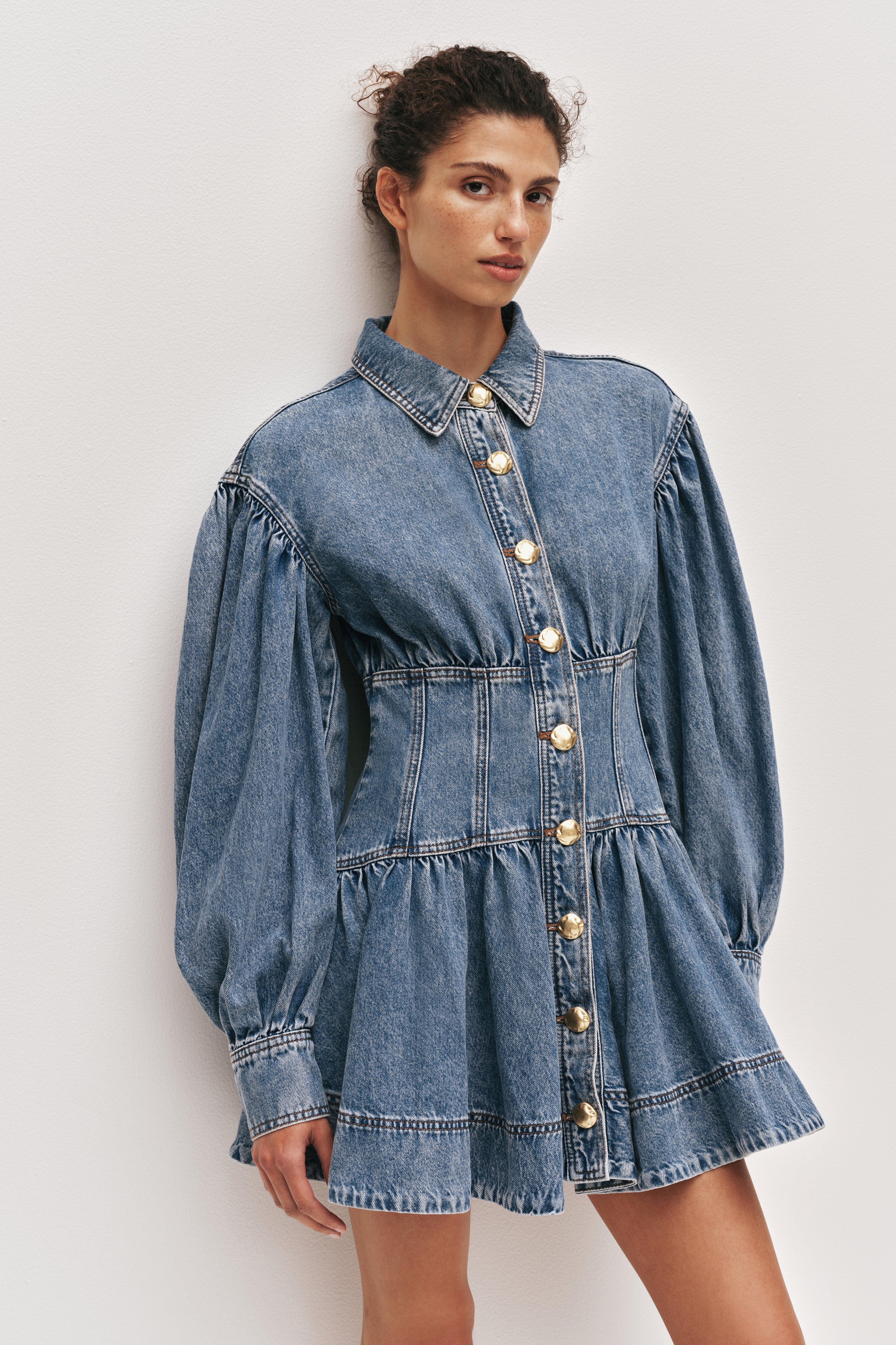Lorraine Denim Mini Dress