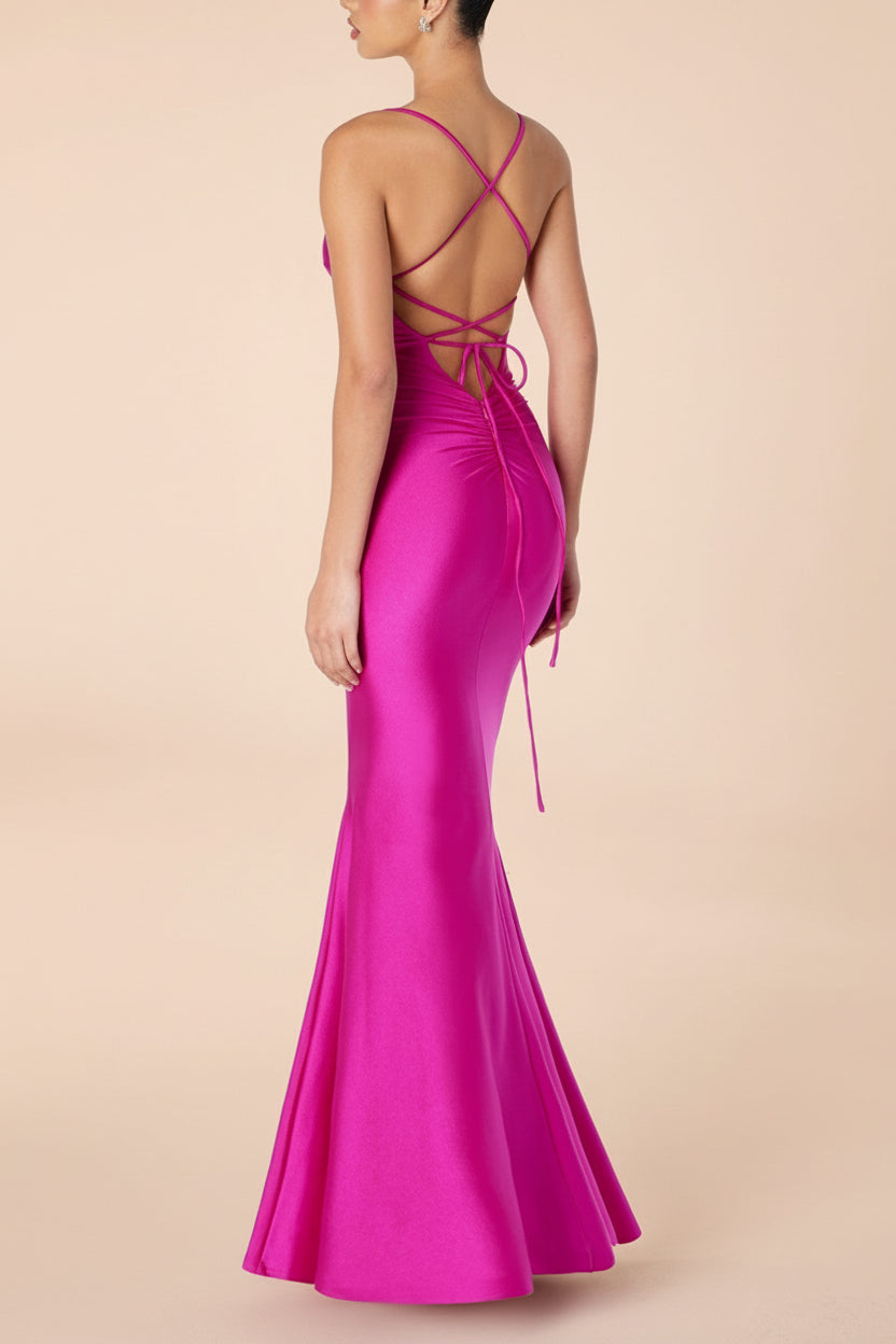 Akari Fuchsia | Mermaid Maxi Dress