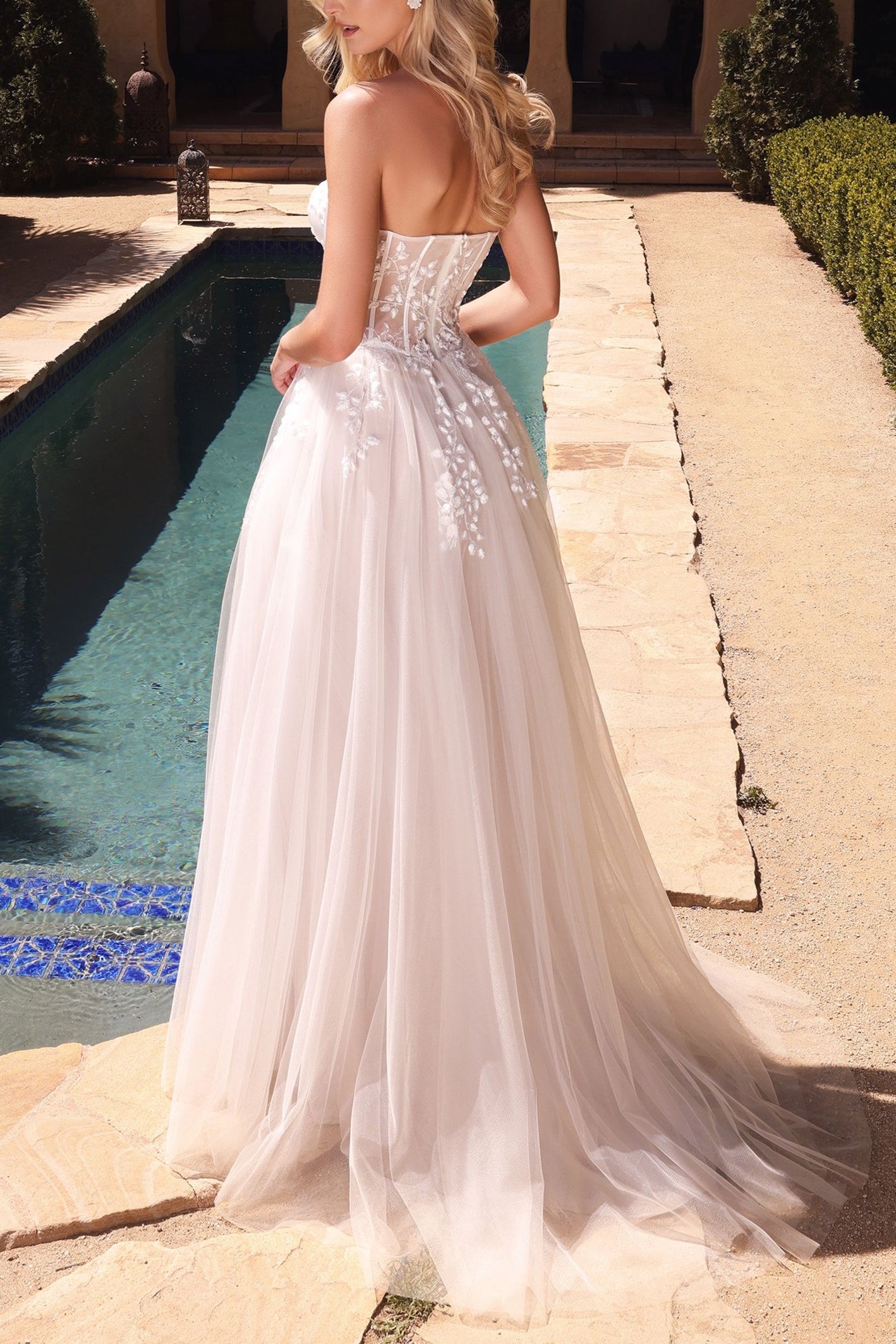 Adrasthee | Bustier Wedding Dress with Slit